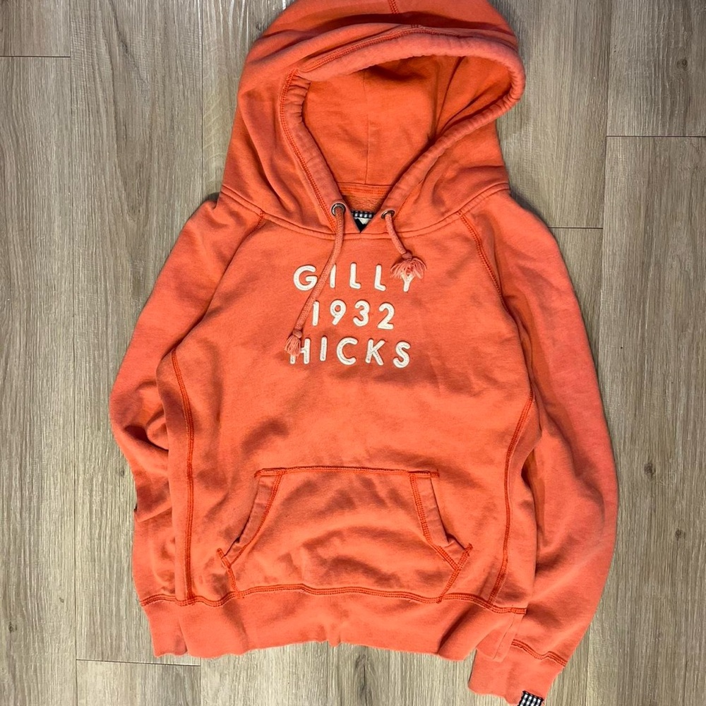 2000s Gilly Hicks Vibrant Orange Hoodie